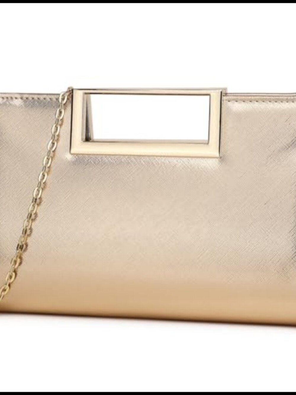 PU Leather Clutch Purse for Women Detachable Chain Evening Bag Wedding Party